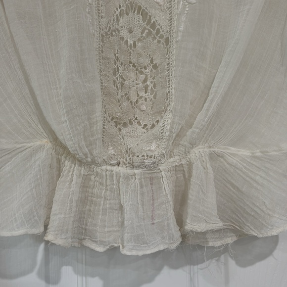 🌹RARE Vintage 1900 Oppenheim, Collins & Co. Elegant Lace Trimmed Cream Blouse🌹 - Picture 6 of 9